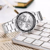 CASIOCouple Waterproof Stainless Steel Strap White Analog
