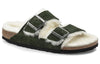 BirkenstockArizona Shearling Sandal Suede Leather Narrow Fit 'Green'