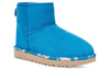 UGG(WMNS)  Classic Mini Floral Snow Boots Blue