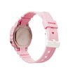 CASIOMinimalistic Temperament Small Cube Waterproof Led Lights Resin Strap Waterproof Watch Pink Digital