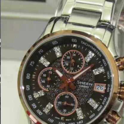 CASIOSHEEN Stainless Steel Strap Silver Analog