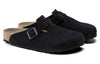 BirkenstockBoston Soft Footbed Suede Leather 'Midnight'