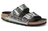 BirkenstockArizona Rivet Logo Festive Weave Green Narrow Fit Sandals 'Textile Microfibre Vegan'
