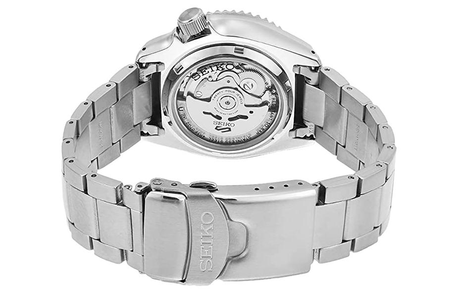 SEIKOCasual waterproof Automatic Sports Mechanical Watch 'Black Silver Gold'