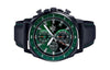 CASIOWaterproof EDIFICE Mens BlackGreen Analog