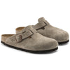 BirkenstockBoston Suede Leather Sandals 'Taupe'