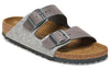 BirkenstockArizona Leather/Textile/Felt Narrow Fit 'Light Grey'