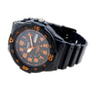 CASIOSports Waterproof Shockproof Mens Black/Orange Analog