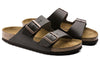 BirkenstockArizona Natural Leather Sandals 'Dark Brown'