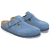 BirkenstockBoston Soft Footbed Suede Leather Narrow Fit Shoes 'Elemental Blue'