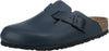 BirkenstockBoston Soft Leather Narrow Fit Mules 'Blue'