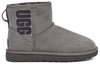 UGG(WMNS)  Classic Mini UGG Rubber Logo 'Grey'