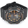 CASIOWaterproof Sports Solar Powered Shockproof Mens Black/Orange Analog/Digital Combo