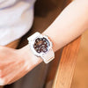 CASIOWaterproof Sports Solar Powered Black DialWhite Strap Mens BlackWhite Analog