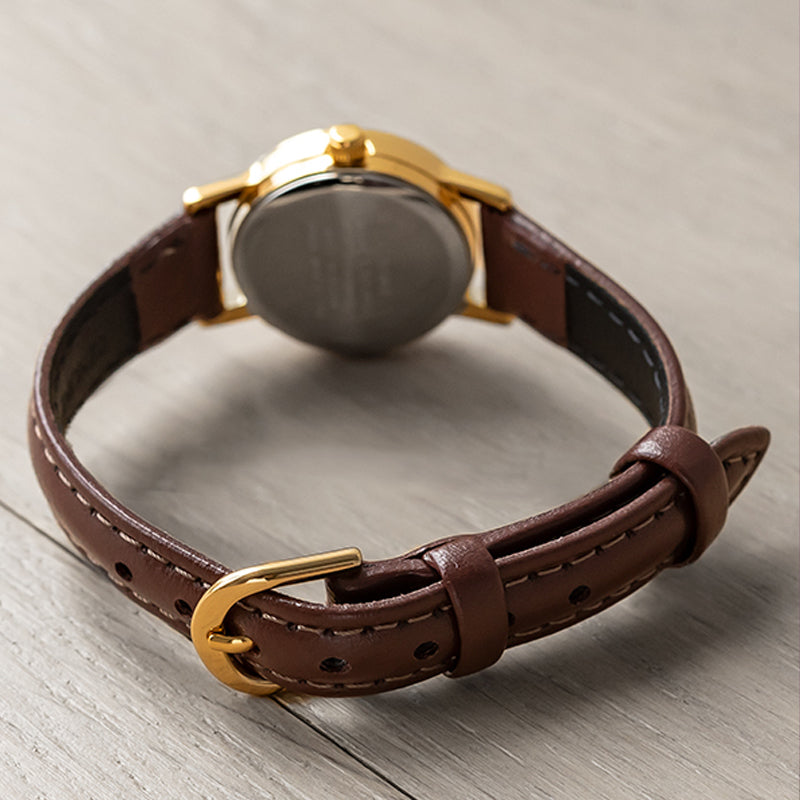 CASIOCasio Influencer Analog Leather Strap Watch 'Brown Gold'