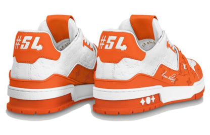 LOUIS VUITTON LV Trainers 'White Minimonogram Orange' 1ABOJY