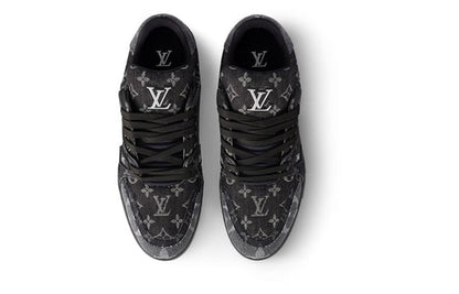 LOUIS VUITTON LV Trainer Sneakers 'Black Grey Denim Monogram' 1AC4ZB