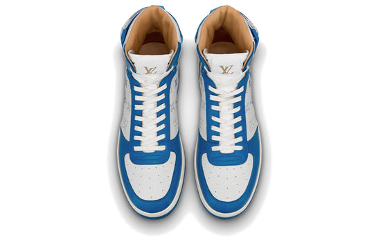 LOUIS VUITTON LV Rivoli Ankle Sneakers 'White Blue' 1A5E