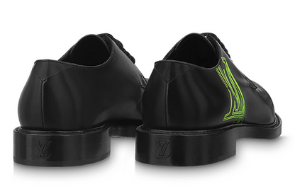 LOUIS VUITTON Voltaire Derby Shoes 'Black Green' 1ABNF4