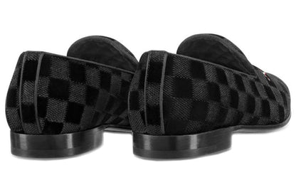 LOUIS VUITTON Auteuil Velvet Shoes 'Black' 1A4OO3