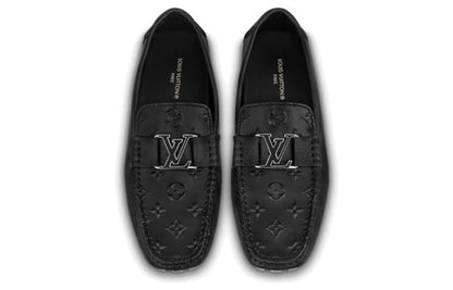 LOUIS VUITTON LV Monte Carlo Moccasins Shoes 'Black with Top Monogram' 1AASH8