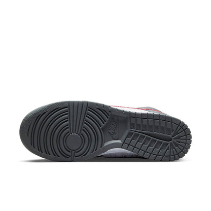 Nike Dunk High 'Embossed Basketball Grey Red' FD0668-001