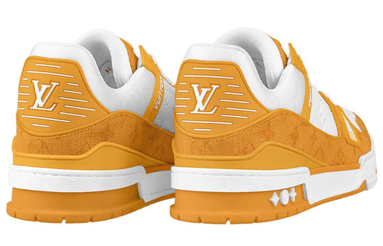 LOUIS VUITTON LV Trainers 'White with Orange Monogram' 1A9JHB
