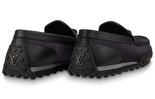 LOUIS VUITTON Racer Moccasins Shoes 'Black Mesh Monogram' 1ABMJG
