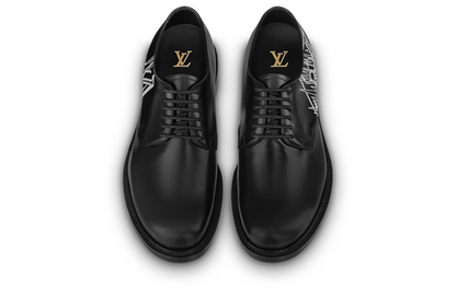 LOUIS VUITTON Voltaire Derby Shoes 'Black White' 1ABNC9