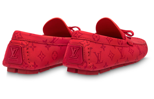 LOUIS VUITTON Driver Moccasin Shoes 'Red Monogram' 1AAPY6