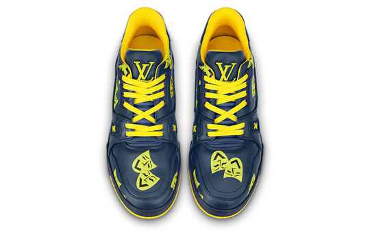 LOUIS VUITTON Trainer Sneakers 'Blue with Yellow' 1AA77K