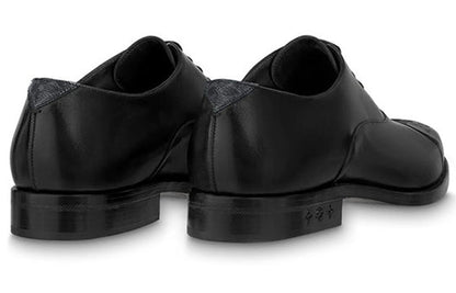 LOUIS VUITTON Monceau Flex Richelieu Derby Shoes 'Black' 1AAMVL