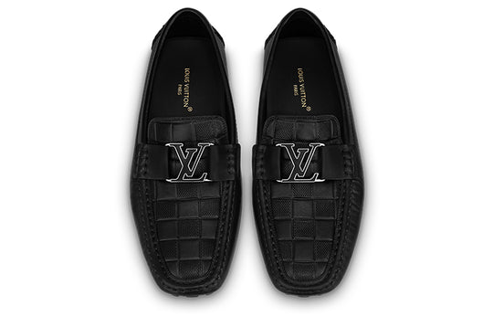 LOUIS VUITTON Monte Carlo Moccasin Shoes 'Black Plaid Top' 1ABFVC