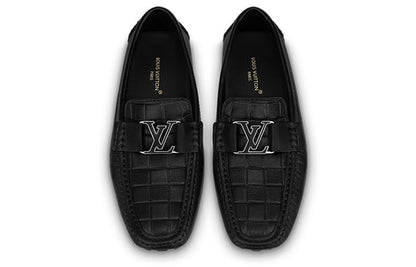 LOUIS VUITTON Monte Carlo Moccasin Shoes 'Black Plaid Top' 1ABFVC