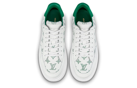 LOUIS VUITTON Beverly Hills Sneakers 'White Green Monogram' 1ABMDN