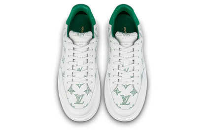 LOUIS VUITTON Beverly Hills Sneakers 'White Green Monogram' 1ABMDN