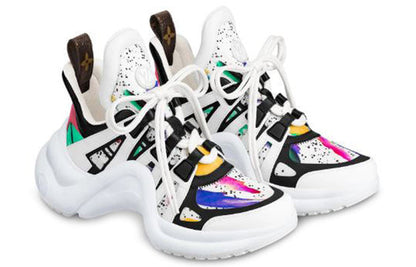 (WMNS) LOUIS VUITTON Archlight Calfskin Printing Sneakers White 1A58BA