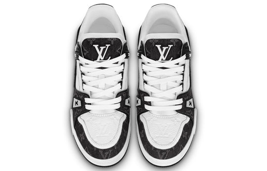 (WMNS) LOUIS VUITTON LV Trainer Sneaker 'Black Mesh Monogram with White ' 1AC2A5