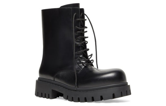 Balenciaga Sergent 20mm Boots 'Black Leather' 701394WBD401000