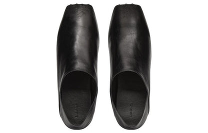 Balenciaga Soft Calf-Leather Square-Toe Slip On 'Black' 702072WBDH11000