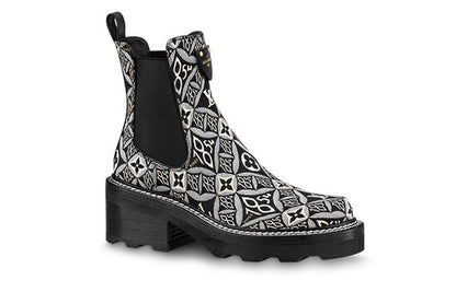 (WMNS) LOUIS VUITTON Beaubourg Ankle Chelsea Boots 'Black' 1A8UNL