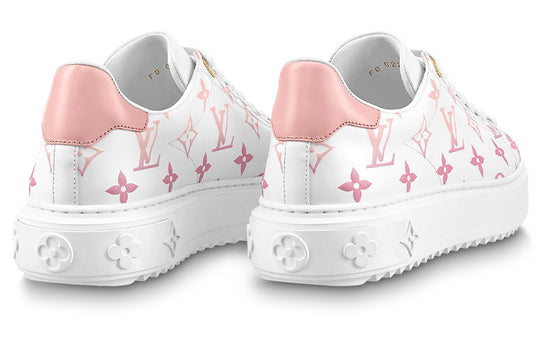 (WMNS) LOUIS VUITTON Time Out Sneakers 'White with Pink Monogram' 1AAEG2
