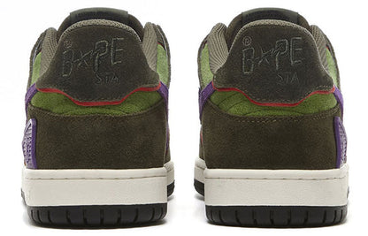 A Bathing Ape Bape sta Sk8 'Green Dark Purple' 1G70-191-029