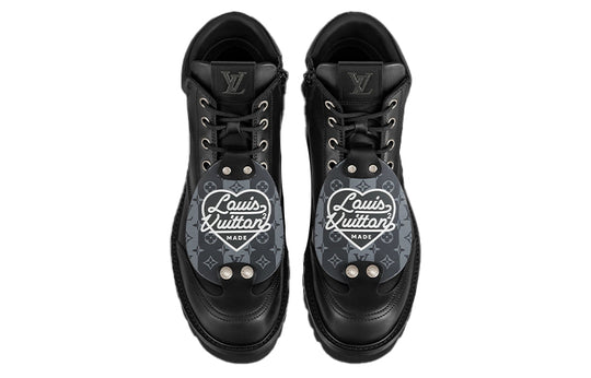 LOUIS VUITTON x Nigo Oberkampf Ankle Boots 'Black' 1A9ICR