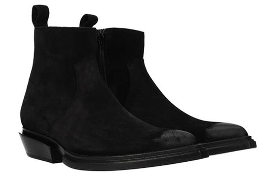 Balenciaga Santiago Black Suede Ankle Boots 'Black' 579736WA7301000