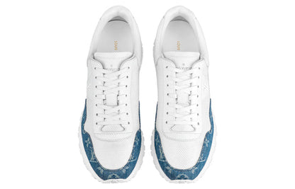 LOUIS VUITTON Run Away Sneakers 'White with Denim Monogram' 1A8JJ1