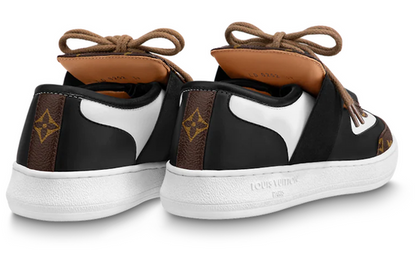 (WMNS) LOUIS VUITTON Lous Sneakers 'Black with Brown Monogram Deco' 1AAW04