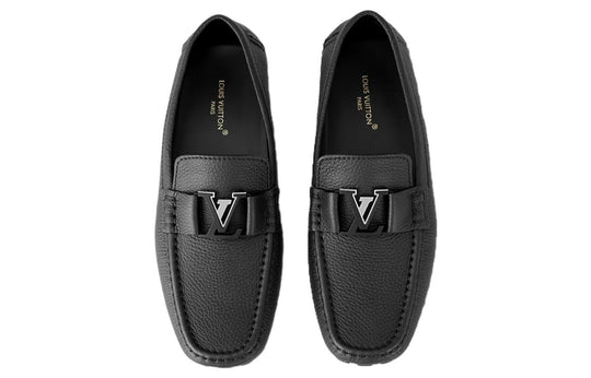 LOUIS VUITTON Monte Carlo Moccasin Shoes 'Black Plain' 1AC53Y