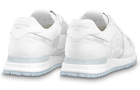 LOUIS VUITTON Run Away Sneakers 'White with Grey Plaid' 1AANML