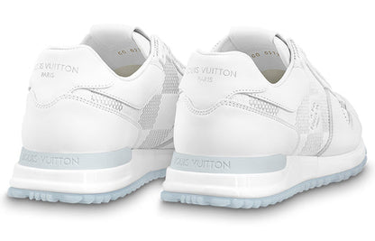 LOUIS VUITTON Run Away Sneakers 'White with Grey Plaid' 1AANML